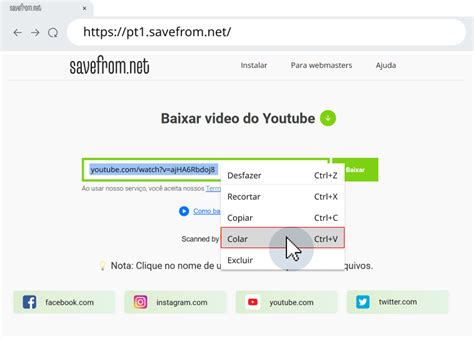 pt.savefrom.net|Como baixar vídeo do YouTube usando ss